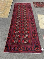 Turkaman Handmade Rug 3'7" x 9'10"