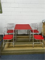 Mid century 1960s AIRLITE ALUMINUM CHAIRS & table