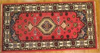 Hand Knotted Tradional Wool Rug Red/Beige