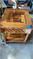 VERY NICE TABLE WITH INLAID WOOD- DRAWER