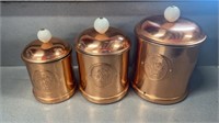COPPER CANISTER SET