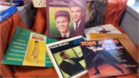 CRATE OF RECORD ALBUMS WAYLON, PATSY CLINE,