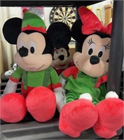 Mickey and Minnie mouse, Christmas plushes and