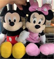 Mickey and Minnie mouse, plush