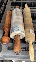 2 Vintage Rolling Pins and Pestle