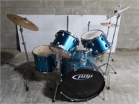 5 pc PDP Drum Set-2 Zildjian Crash Cymbals-14 &