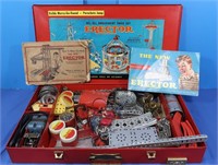 Vintage Erector Set-Manuals, Motor & Pieces