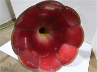 Antique Phonograph Horn-Babson Co. Red w/Flower
