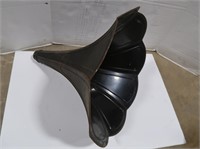 Antique Phonograph Horn-Black Morning Glory Style