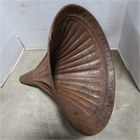 Antique Phonograph Horn-Rusted, Detailed Design