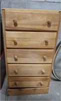 Wood 6-Drawer Small Dresser/Nightstand-16x12x30.5