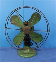 Vintage Green Metal Fan
