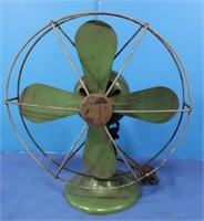Vintage Green Metal Fan