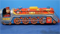 Vintage Tin Toy Train Engine-Battery Oper, Mtn