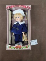 Vintage porcelain doll still in box
