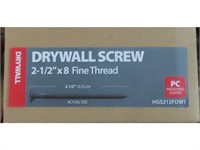 12 LBs  2.5"x #8 Fine Thread Drywall Screws