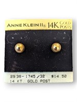 Elegant Anne Klein 14k Gold Post Earrings - Timel