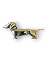 Silver toned dog pin unmarked