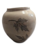 Nemadja Pottery leaf pattern vase
