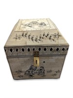 large Asian box with inlay with lock latch