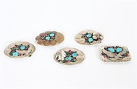 Vintage Navajo Turquoise/ Coin Belt Buckles