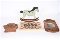 Vintage Kitchen Wall Plaques & Rocking Horse