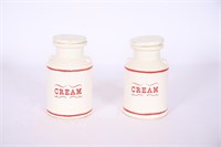 Vintage House of Webster Cream Jars  w/ Lids