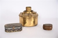 Antique Brass Lantern, Copper/Metal Tin Boxes