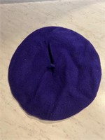 Vintage Beret Busque Wool Purple Beret