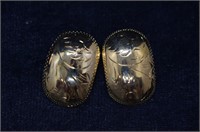 Gold-tone Sterling Clip-on Earrings