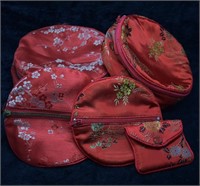 5 pcs. Asian-style Cosmetic  & Accesory Pouches