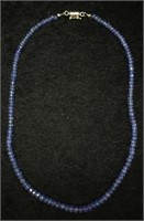 Rough Cut Purple Gemstone Bead Necklace