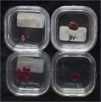 Variety of Cut Gemstones - Reddish Pinks