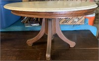 ANTIQUE OVAL MARBLE TOP TABLE