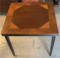 ANTIQUE WOOD FOLDING CARD TABLE