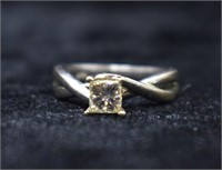 Sterling Silver White Gemstone Ring