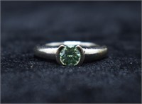 Sterling Silver Green Gemstone Ring