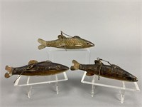 3 Vintage Fish Spearing Decoys