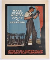 WWI MAKE EVERY MINUTE COUNT FOR PERSHING POSTER