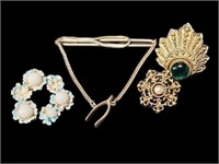 Vintage Gold Colored Brooches