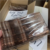 400 Sets Rose Gold PLASTIC Cutlery