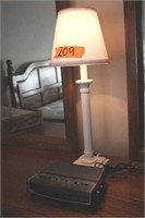 White Stick Lamp, GE Alarm Clock/Radio