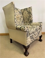 STYLISH 19TH CENTURY HIGH BACK WING CHAIR
