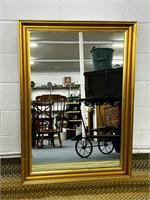 HEAVY vintage Stroupe mirror 24x36