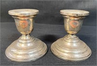 LOVELY PAIR OF STERLING SILVER CANDLESTICKS