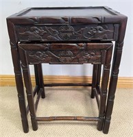 ORNATE EARLY 1900'S ORIENTAL NESTING TABLES