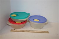 Tupperware Food Storage Bowls w/venting lids