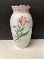 Porcelain Vase with Flower and Butterflies