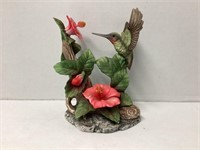 Hummingbird with Flowers Figurine