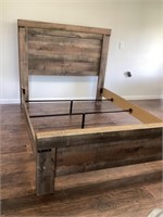 Ashley Furniture Queen Size Bed with Wood Rails